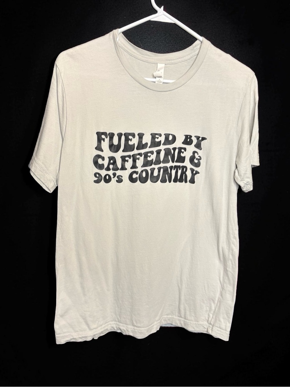 Bella Canvas White Tee with Black Retro Text